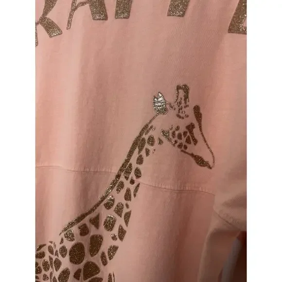 Busch Gardens Spirit Jersey Women’s Small Top Shirt Giraffe Sparkle Glitter - Picture 4 of 10